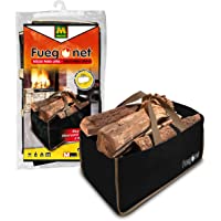 FUEGO NET Fuegonet 231308 Bolsa para Leña- Marrón- 37x3x72 cm